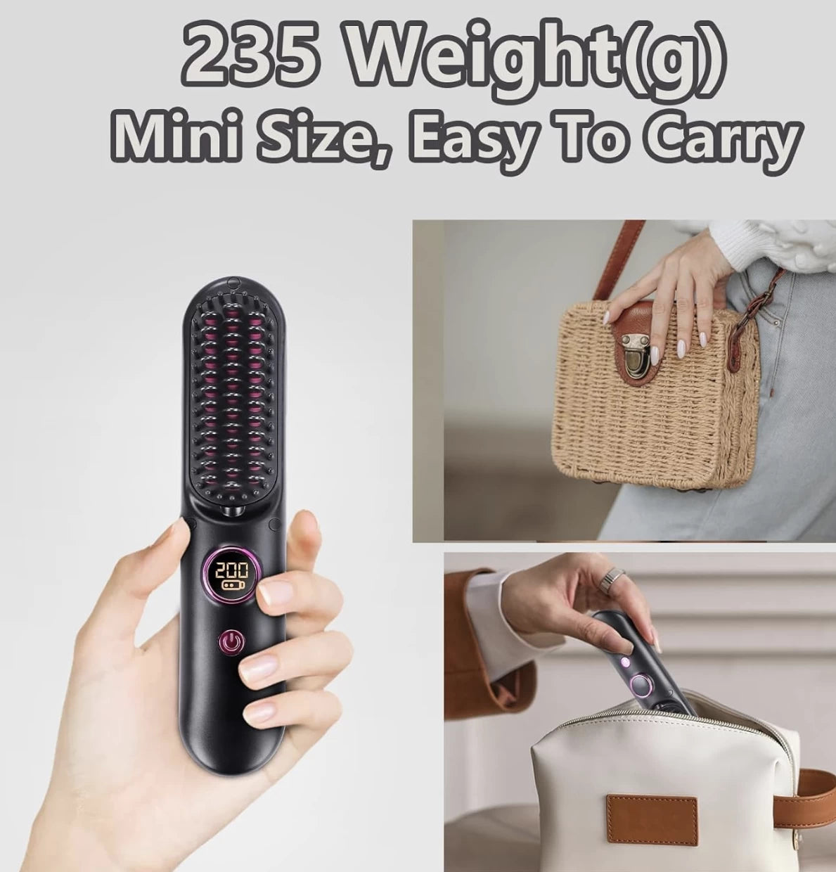 Draadloze haarborstel styling